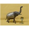 Image 2 : Asian Cast Metal Elephant and Brass Cobra