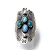 Image 1 : Navajo Old Pawn Sterling Turquoise Ring, Size 8.5