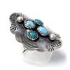 Image 3 : Navajo Old Pawn Sterling Turquoise Ring, Size 8.5