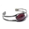 Image 2 : Navajo Sterling Silver Rhodonite Cuff Bracelet