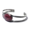 Image 3 : Navajo Sterling Silver Rhodonite Cuff Bracelet