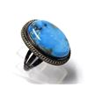 Image 2 : Navajo Old Pawn Sterling Turquoise Ring, Size 8.5