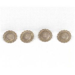 Antique Navajo Sterling Concho Design Buttons