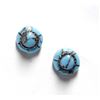 Image 1 : Navajo Sterling Turquoise Inlay Earrings, Mahoney
