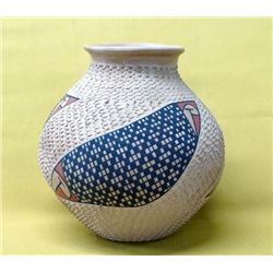 Mata Ortiz Polychrome Textured Jar