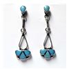 Image 1 : Native American Zuni Sterling Turquoise Earrings