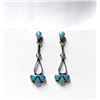Image 2 : Native American Zuni Sterling Turquoise Earrings