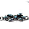Image 2 : Zuni Needlepoint Turquoise Sterling Link Bracelet