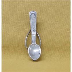 Navajo Sterling Silver Spoon Tie Clasp