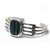Image 3 : Sterling Silver Malachite Cuff Bracelet