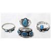 Image 1 : Four Estate Navajo Sterling Silver Turquoise Rings