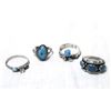 Image 2 : Four Estate Navajo Sterling Silver Turquoise Rings