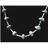 Image 2 : 1940 Navajo Kingman Turquoise Nugget Necklace