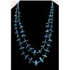 Image 1 : Navajo Two Strand Bisbee Turquoise Heishi Necklace