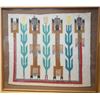 Image 2 : 1950-1960 Framed Navajo Natural Wool Textile Rug