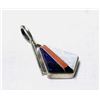 Image 2 : Zuni Sterling Channel Inlay Pendant by Naveek