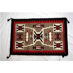 Southwestern Storm Pattern Wool Textile Rug