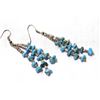 Image 2 : 1950 Navajo Bisbee Turquoise Nugget Earrings