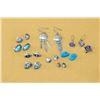 Image 1 : 10 Pr of Navajo and Zuni Sterling Earrings