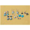 Image 2 : 10 Pr of Navajo and Zuni Sterling Earrings