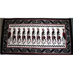 Southwestern Wool Yei Bei Chei Style Textile Rug