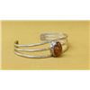 Image 2 : Sterling Silver & Amber Cuff Bracelet