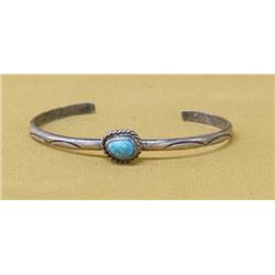 1950 Navajo Sterling Silver Turquoise Bracelet