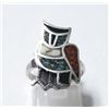 Image 1 : Southwestern Chip Inlay Owl Ring, Size 6
