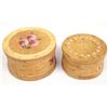 Image 1 : 2 Scandinavian Birch Bark Trinket Boxes