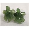 Image 1 : Green Jade Turtle Earrings