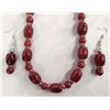 Image 1 : Red Rhinestone Beaded Necklace