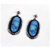 Image 1 : Navajo Silver Turquoise Earrings by Delgarito