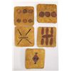 Image 1 : 5 Apache Painted Rawhide Playing Card Replicas
