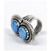 Image 3 : 1960 Navajo Silver Morenci Turquoise Ring, Size 7