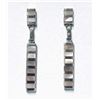 Image 1 : Estate Zuni Sterling Pink Mother of Pearl Earrings