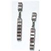 Image 2 : Estate Zuni Sterling Pink Mother of Pearl Earrings