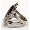 Image 2 : 1940-1950 Navajo Silver Fire Opal Ring, Size 12.5