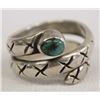 Image 1 : 1940-1950 Navajo Silver Turquoise Ring, Size 9.5