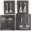 Image 1 : Navajo & Zuni Sterling Turquoise Earrings