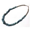 Image 1 : Navajo Natural Spiderweb Turquoise Nugget Necklace