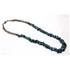 Image 2 : Navajo Natural Spiderweb Turquoise Nugget Necklace