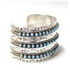 Image 2 : Zuni Sterling Turquoise Bracelet by Ukestine