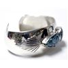 Image 2 : Navajo Sterling Turquoise Bracelet by Platero