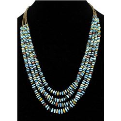 Santo Domingo 4 Strand Chiclet Stone Necklace