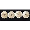 Image 2 : 4 Navajo Sterling Hand Stamped Concho Buttons