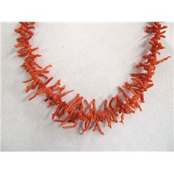 Native American Navajo Branch Coral Necklace