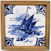 Image 1 : Framed Flow Blue Delft Style Tile