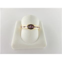 161-11030:18K rose gold pink diamond band