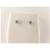 Image 1 : 171-25961:14K white gold diamonds stud earrings