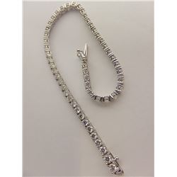 180-13545:14K white gold diamond tennis